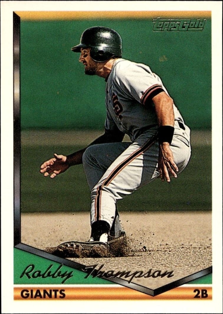 Robby Thompson 1994 Topps #505 Baseball Trading Card - Front 1994 Topps Robby Thompson #505 baseball trading card front