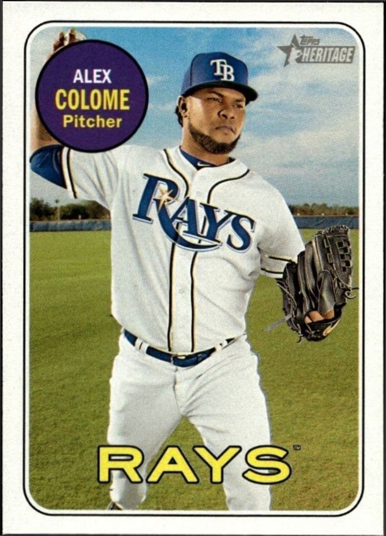 2018 Topps Heritage Alex Colome #338 trading card