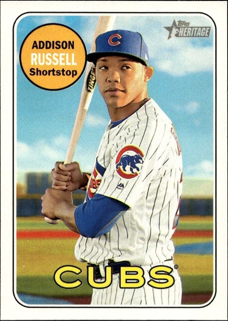 2018 Topps Heritage Addison Russell #241 trading card