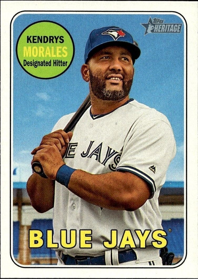 2018 Topps Heritage Kendrys Morales #124 trading card