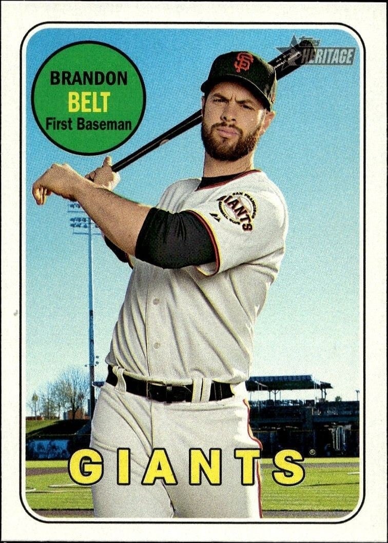 2018 Topps Heritage Brandon Belt #319 trading card