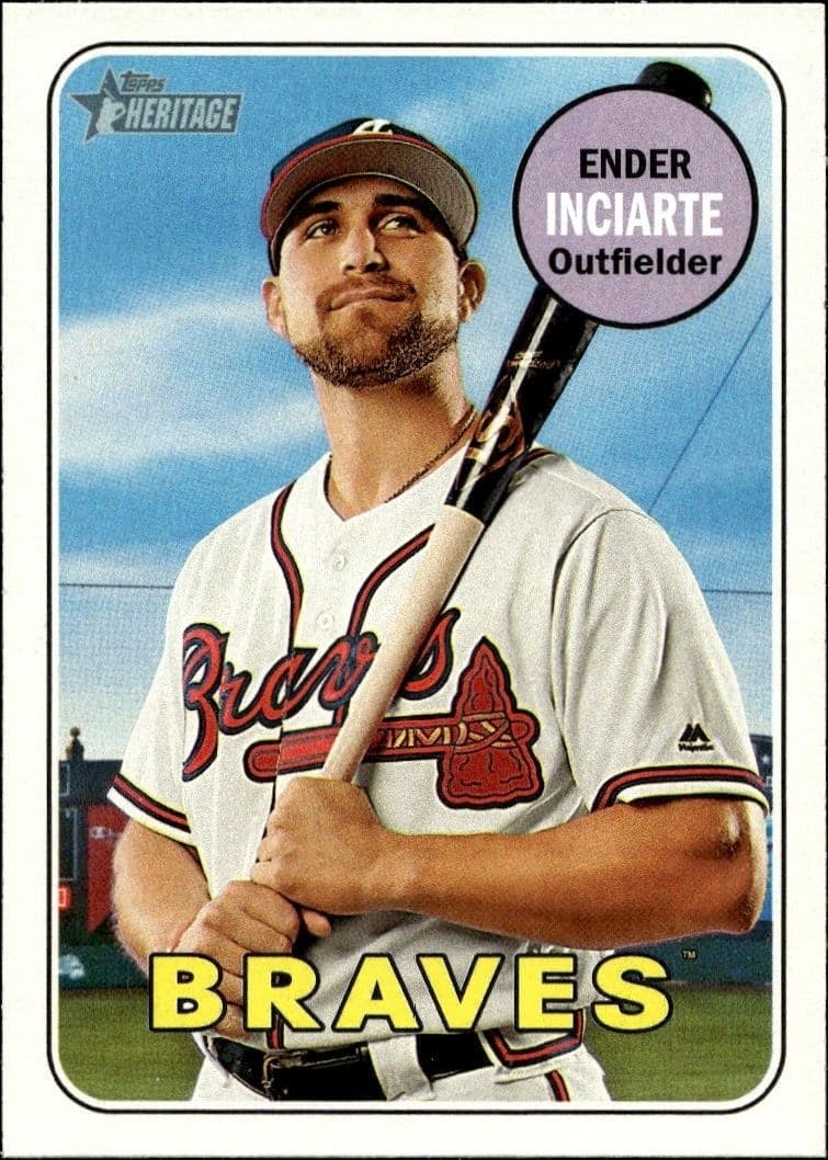 2018 Topps Heritage Ender Inciarte #128 trading card