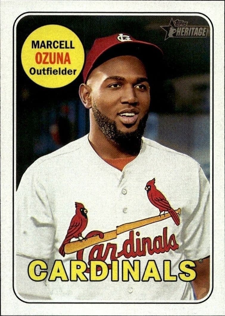 2018 Topps Heritage Marcell Ozuna #170 trading card