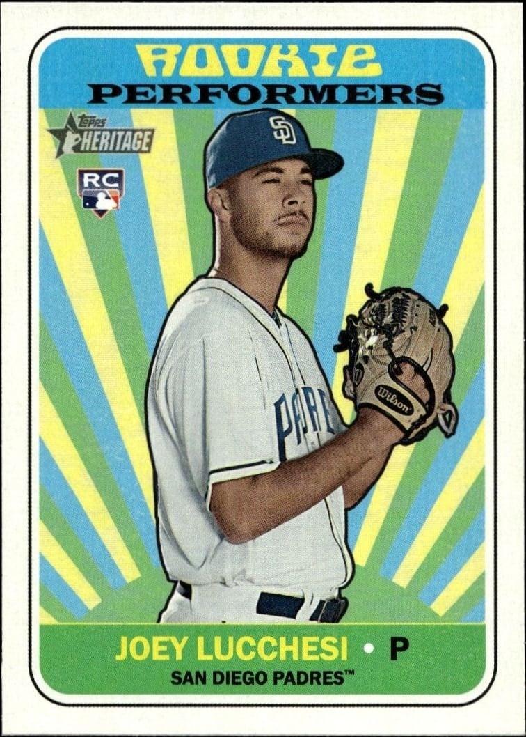 Joey Lucchesi 2018 Topps Heritage #RP-JL Baseball Trading Card - Front 2018 Topps Heritage Joey Lucchesi #RP-JL baseball trading card front