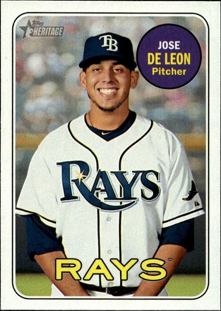 2018 Topps Heritage Jose De Leon #383 trading card