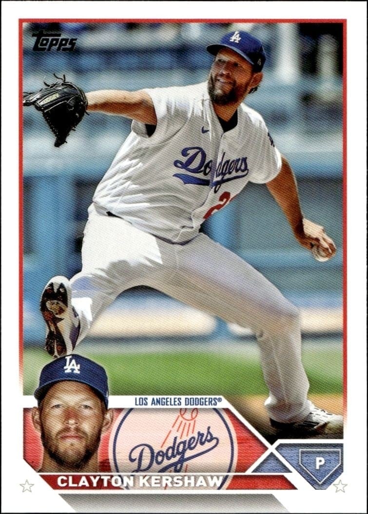 2023 Topps Series 1 Clayton Kershaw #22 trading card