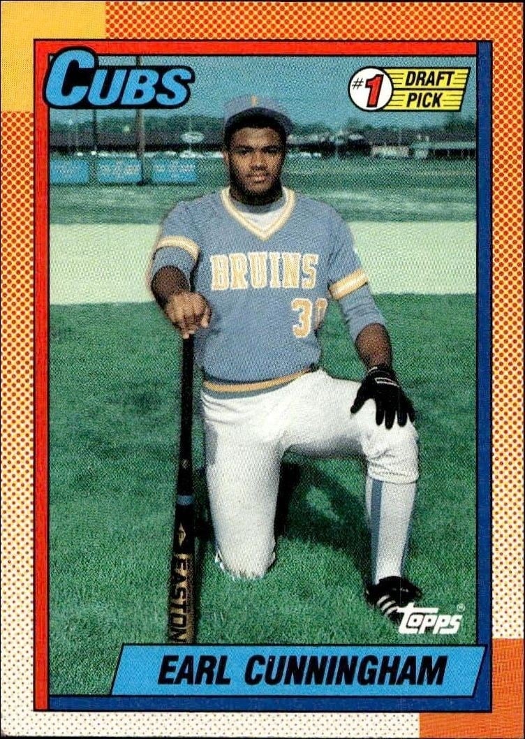Earl Cunningham 1990 Topps #134 Baseball Trading Card - Front 1990 Topps Earl Cunningham #134 baseball trading card front
