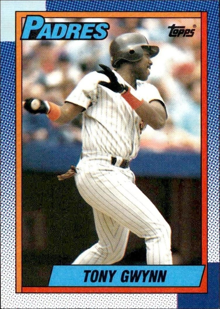 Tony Gwynn 1990 Topps #730 Baseball Trading Card - Front 1990 Topps Tony Gwynn #730 baseball trading card front