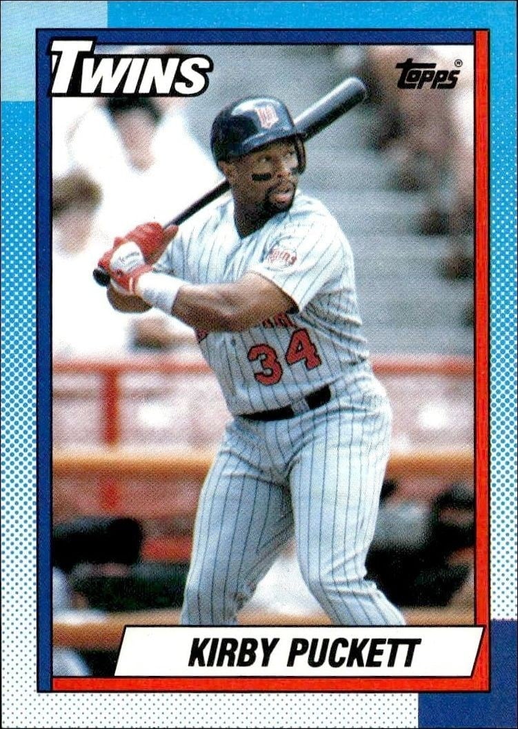 Kirby Puckett 1990 Topps #700 Baseball Trading Card - Front 1990 Topps Kirby Puckett #700 baseball trading card front