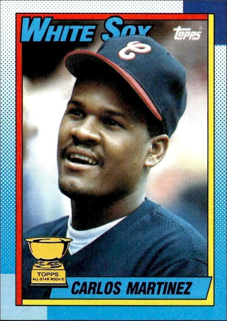 Carlos Martinez 1990 Topps #461 Baseball Trading Card - Front 1990 Topps Carlos Martinez #461 baseball trading card front