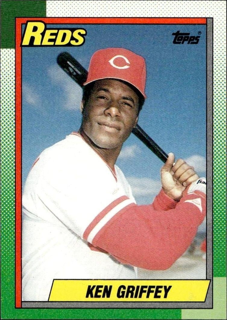 Ken Griffey 1990 Topps #581 Baseball Trading Card - Front 1990 Topps Ken Griffey #581 baseball trading card front