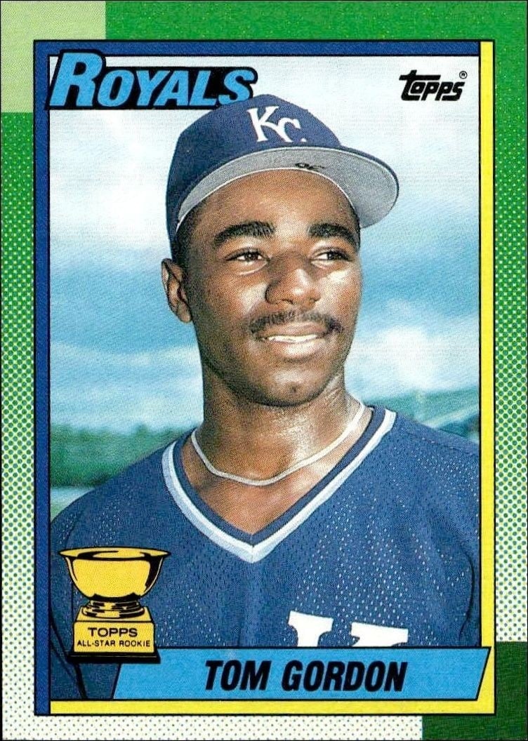 Tom Gordon 1990 Topps #752 Baseball Trading Card - Front 1990 Topps Tom Gordon #752 baseball trading card front