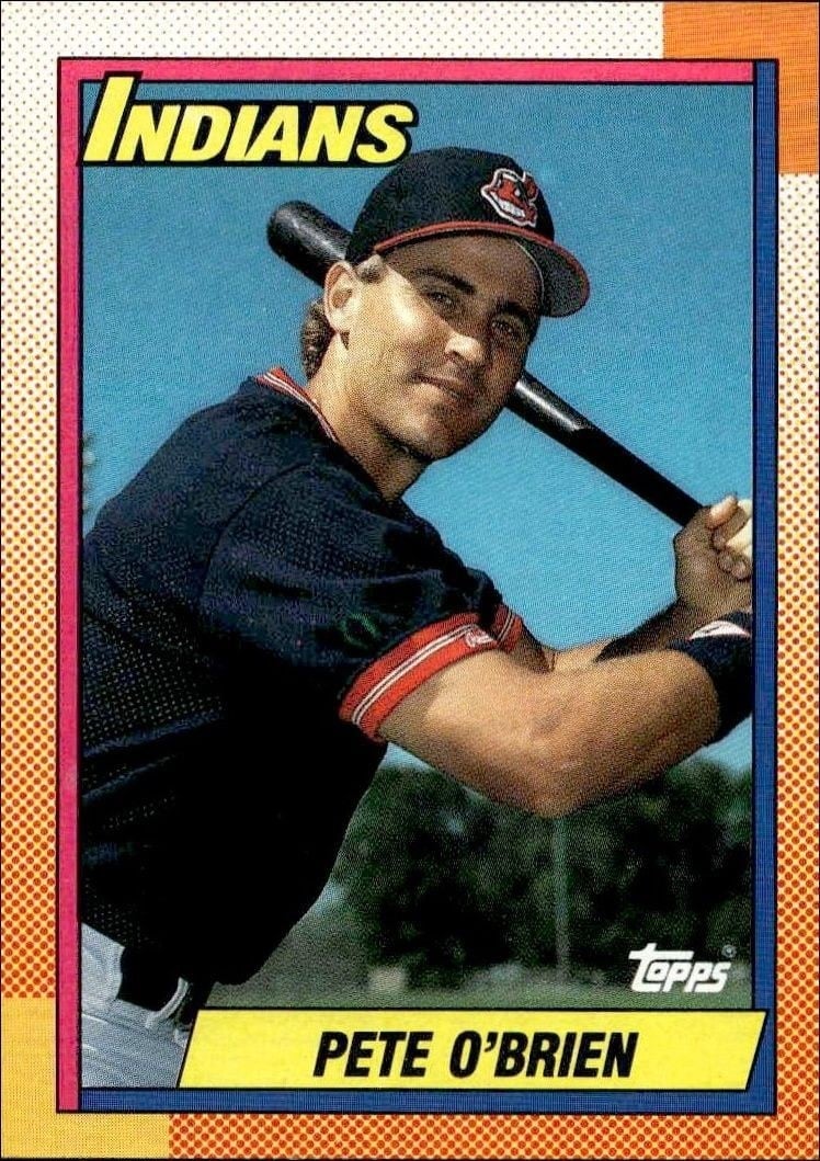 Pete O'Brien 1990 Topps #265 Baseball Trading Card - Front 1990 Topps Pete O'Brien #265 baseball trading card front