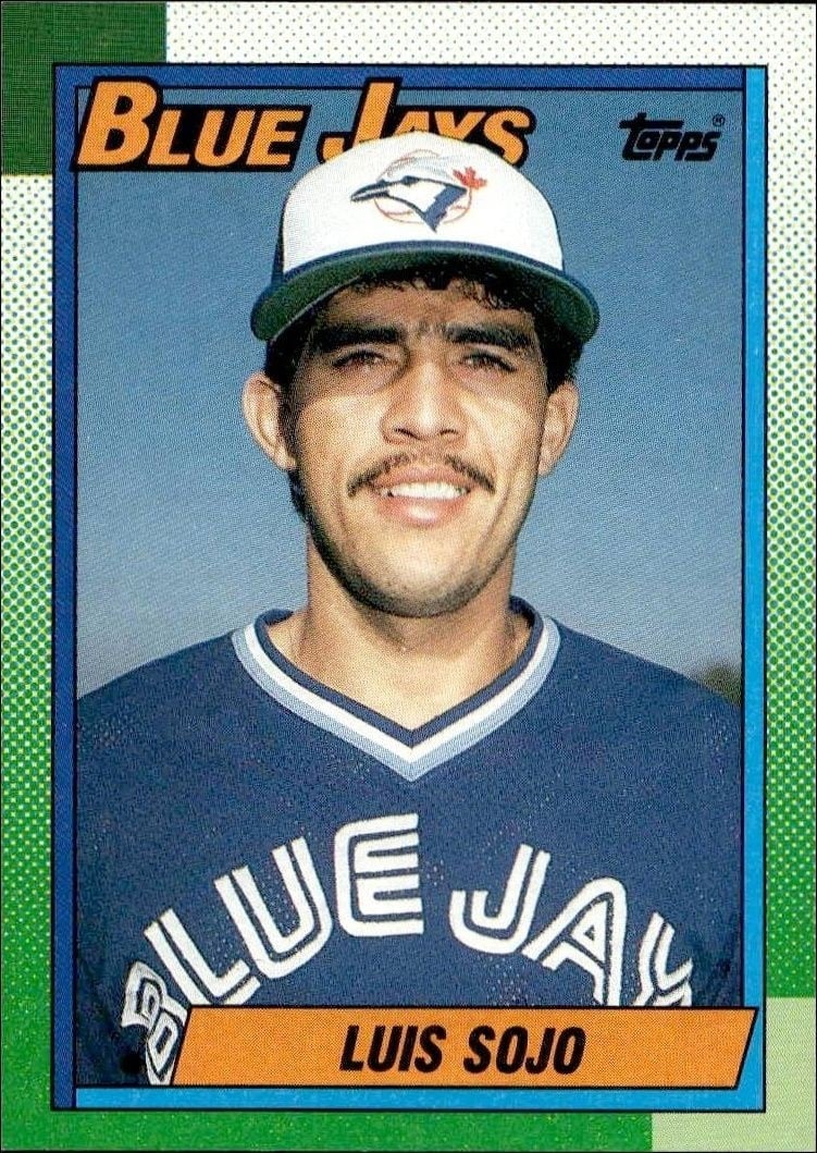 Luis Sojo 1990 Topps #594 Baseball Trading Card - Front 1990 Topps Luis Sojo #594 baseball trading card front