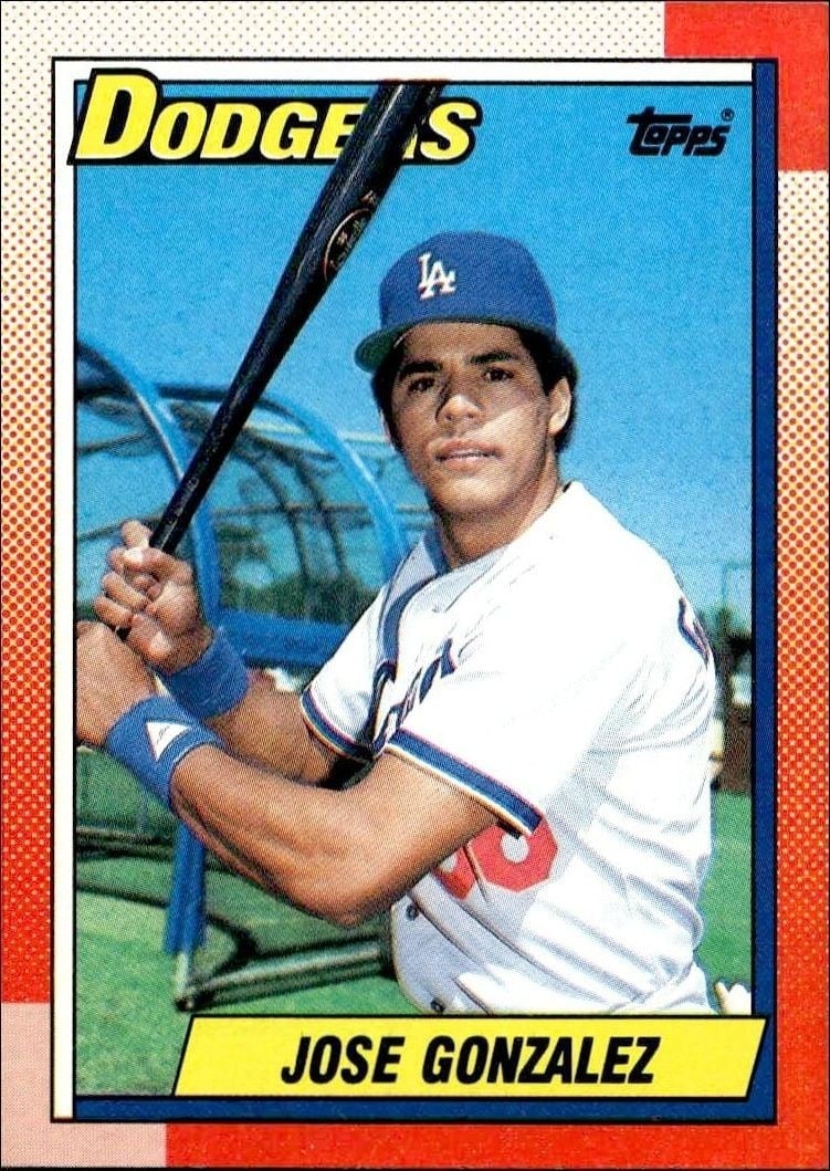 Jose Gonzalez 1990 Topps #98 Baseball Trading Card - Front 1990 Topps Jose Gonzalez #98 baseball trading card front