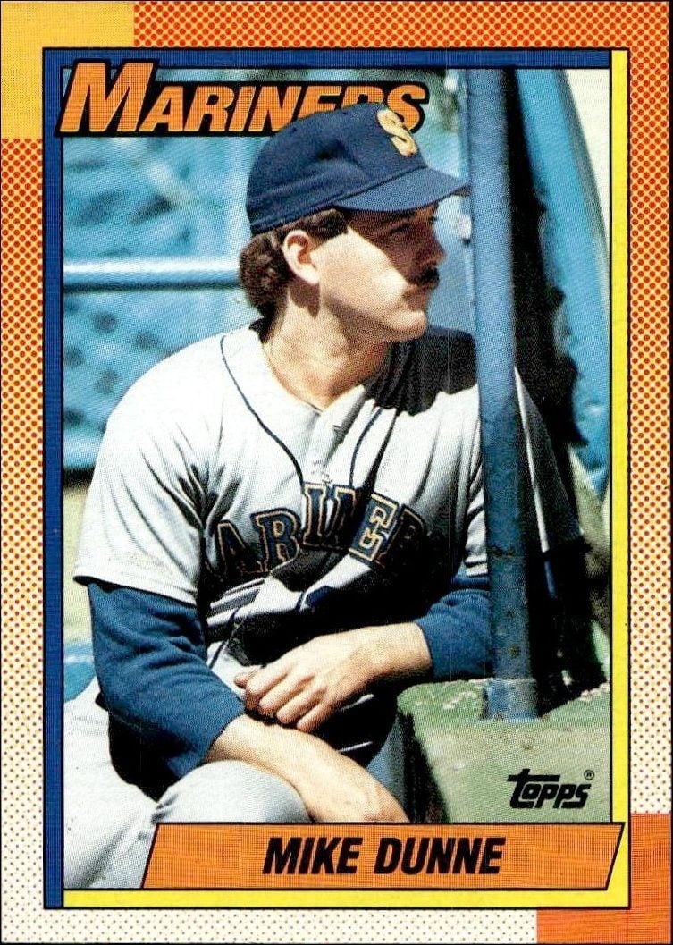 Mike Dunne 1990 Topps #522 Baseball Trading Card - Front 1990 Topps Mike Dunne #522 baseball trading card front