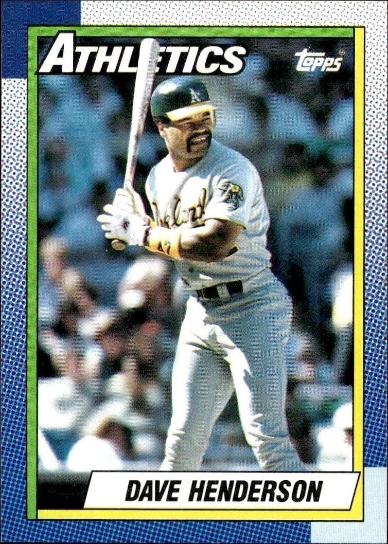 Dave Henderson 1990 Topps #68 Baseball Trading Card - Front 1990 Topps Dave Henderson #68 baseball trading card front