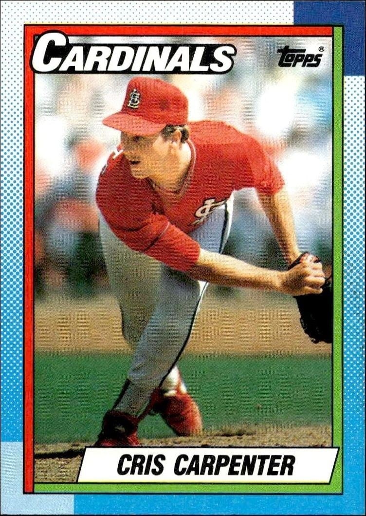 Cris Carpenter 1990 Topps #443 Baseball Trading Card - Front 1990 Topps Cris Carpenter #443 baseball trading card front