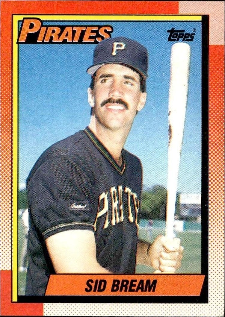 Sid Bream 1990 Topps #622 Baseball Trading Card - Front 1990 Topps Sid Bream #622 baseball trading card front