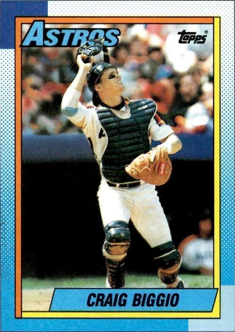 Craig Biggio 1990 Topps #157 Baseball Trading Card - Front 1990 Topps Craig Biggio #157 baseball trading card front
