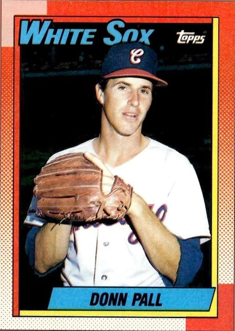 Donn Pall 1990 Topps #219 Baseball Trading Card - Front 1990 Topps Donn Pall #219 baseball trading card front