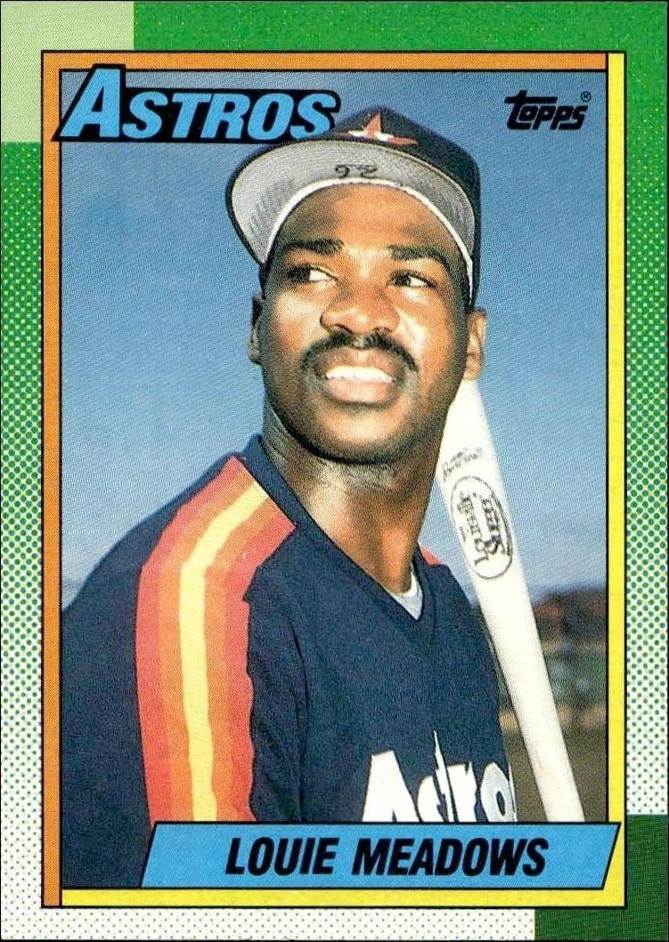 Louie Meadows 1990 Topps #534 Baseball Trading Card - Front 1990 Topps Louie Meadows #534 baseball trading card front