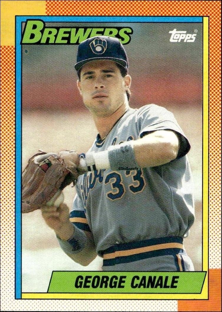George Canale 1990 Topps #344 Baseball Trading Card - Front 1990 Topps George Canale #344 baseball trading card front