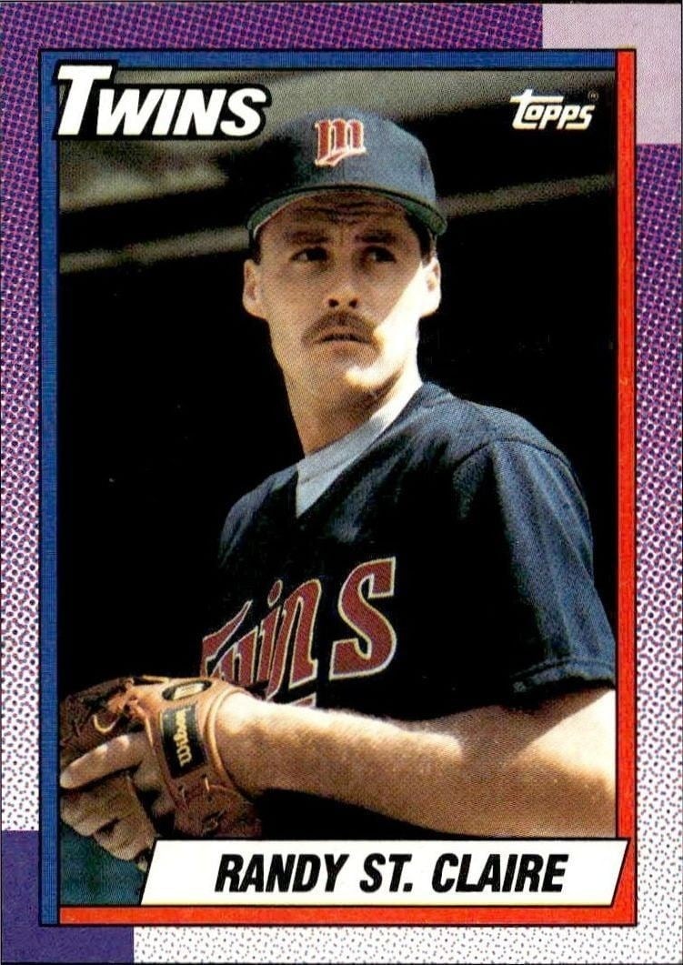 Randy St. Claire 1990 Topps #503 Baseball Trading Card - Front 1990 Topps Randy St. Claire #503 baseball trading card front