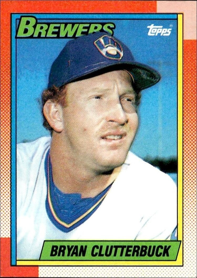 Bryan Clutterbuck 1990 Topps #264 Baseball Trading Card - Front 1990 Topps Bryan Clutterbuck #264 baseball trading card front