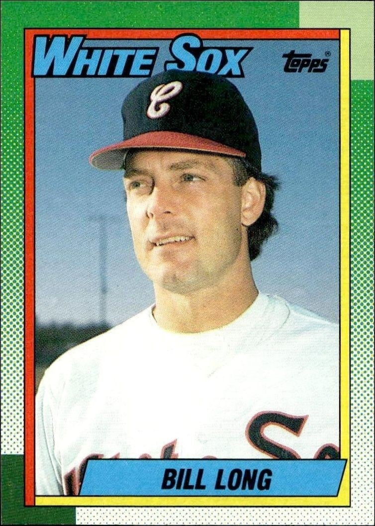Bill Long 1990 Topps #499 Baseball Trading Card - Front 1990 Topps Bill Long #499 baseball trading card front