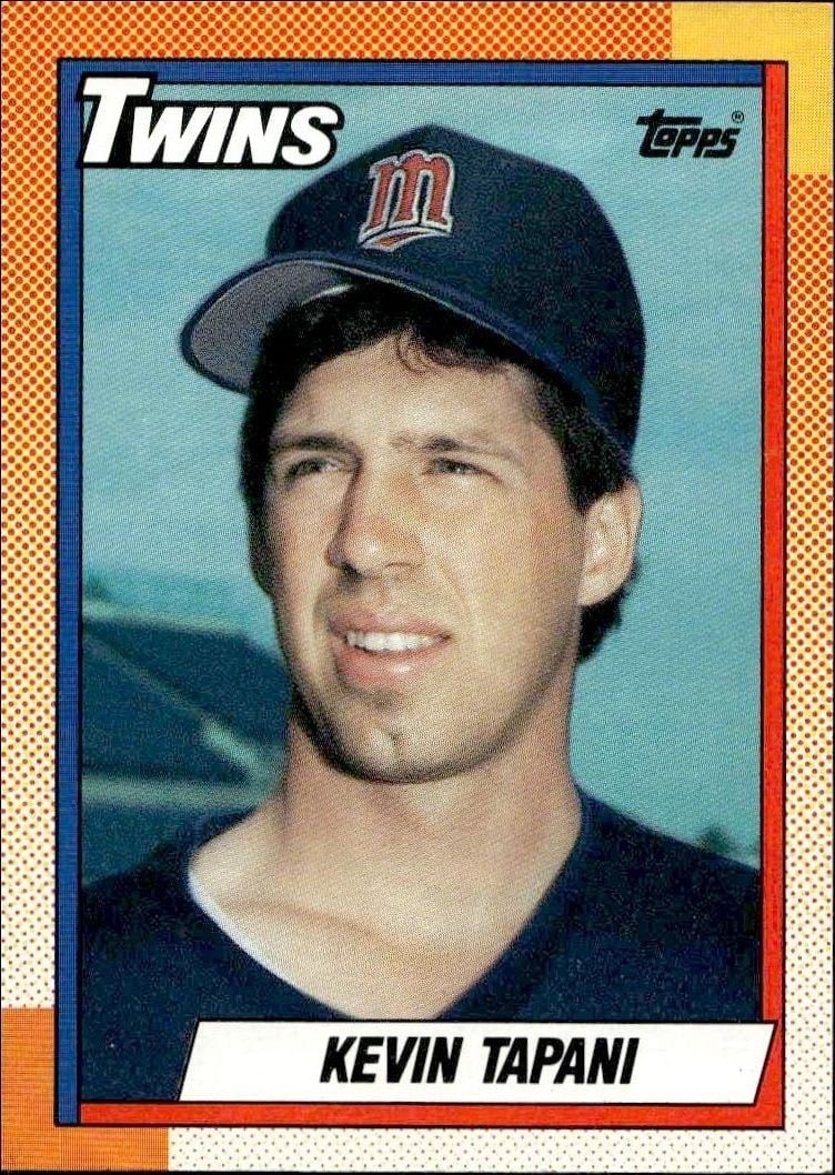 Kevin Tapani 1990 Topps #227 Baseball Trading Card - Front 1990 Topps Kevin Tapani #227 baseball trading card front