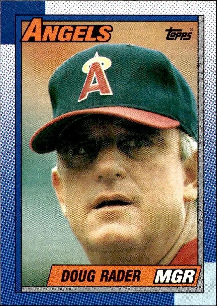 Doug Rader 1990 Topps #51 Baseball Trading Card - Front 1990 Topps Doug Rader #51 baseball trading card front