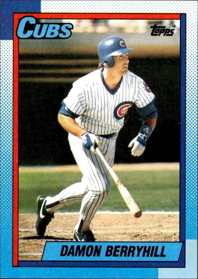 Damon Berryhill 1990 Topps #362 Baseball Trading Card - Front 1990 Topps Damon Berryhill #362 baseball trading card front