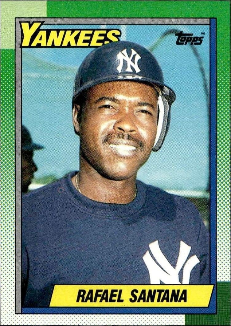 Rafael Santana 1990 Topps #651 Baseball Trading Card - Front 1990 Topps Rafael Santana #651 baseball trading card front
