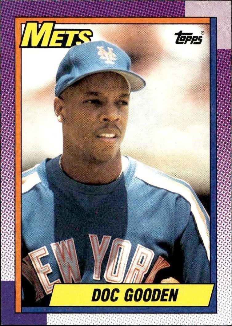 Doc Gooden 1990 Topps #510 Baseball Trading Card - Front 1990 Topps Doc Gooden #510 baseball trading card front