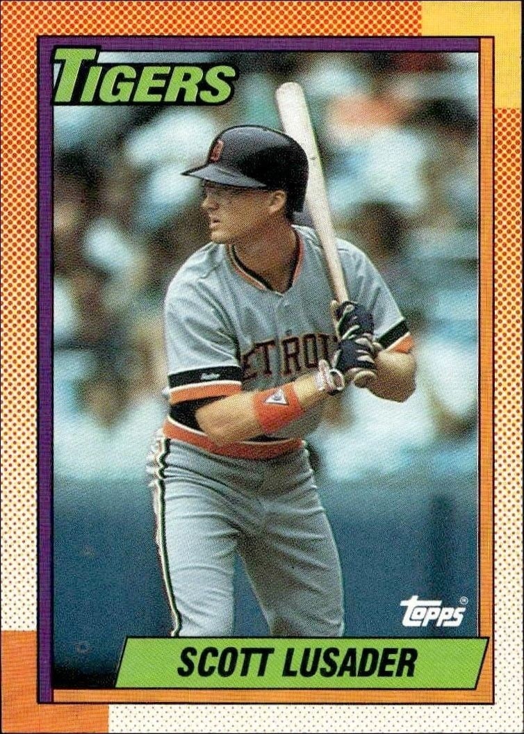 Scott Lusader 1990 Topps #632 Baseball Trading Card - Front 1990 Topps Scott Lusader #632 baseball trading card front