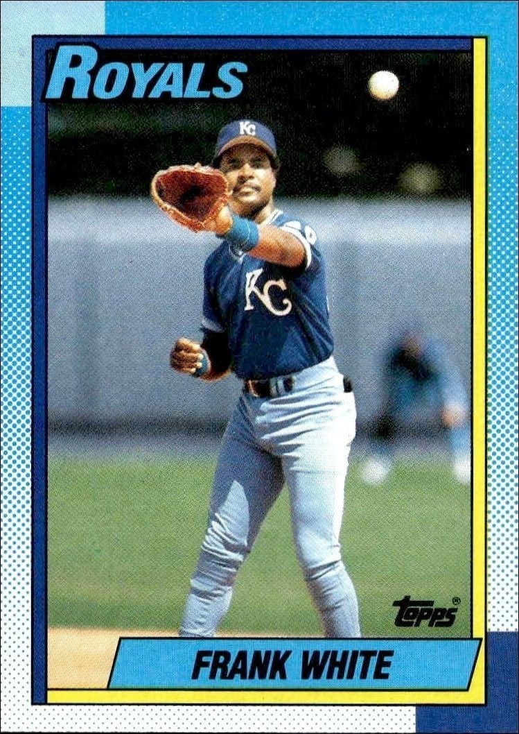 Frank White 1990 Topps #479 Baseball Trading Card - Front 1990 Topps Frank White #479 baseball trading card front