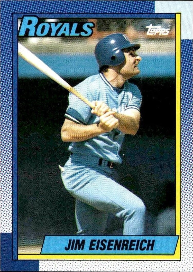 Jim Eisenreich 1990 Topps #246 Baseball Trading Card - Front 1990 Topps Jim Eisenreich #246 baseball trading card front
