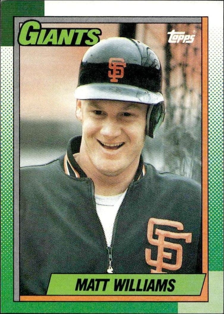 Matt Williams 1990 Topps #41 Baseball Trading Card - Front 1990 Topps Matt Williams #41 baseball trading card front