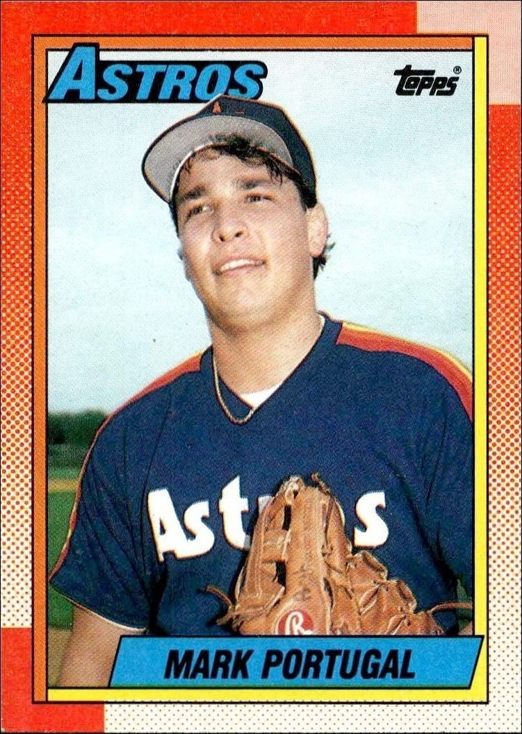 Mark Portugal 1990 Topps #253 Baseball Trading Card - Front 1990 Topps Mark Portugal #253 baseball trading card front