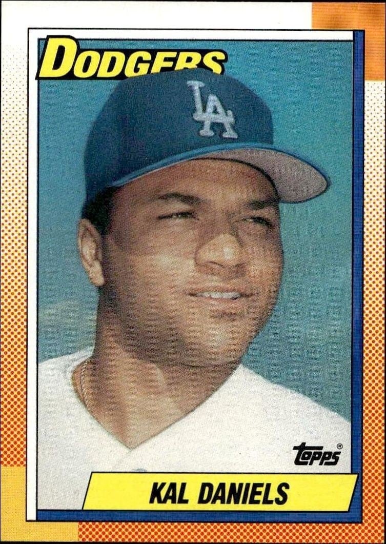 Kal Daniels 1990 Topps #585 Baseball Trading Card - Front 1990 Topps Kal Daniels #585 baseball trading card front