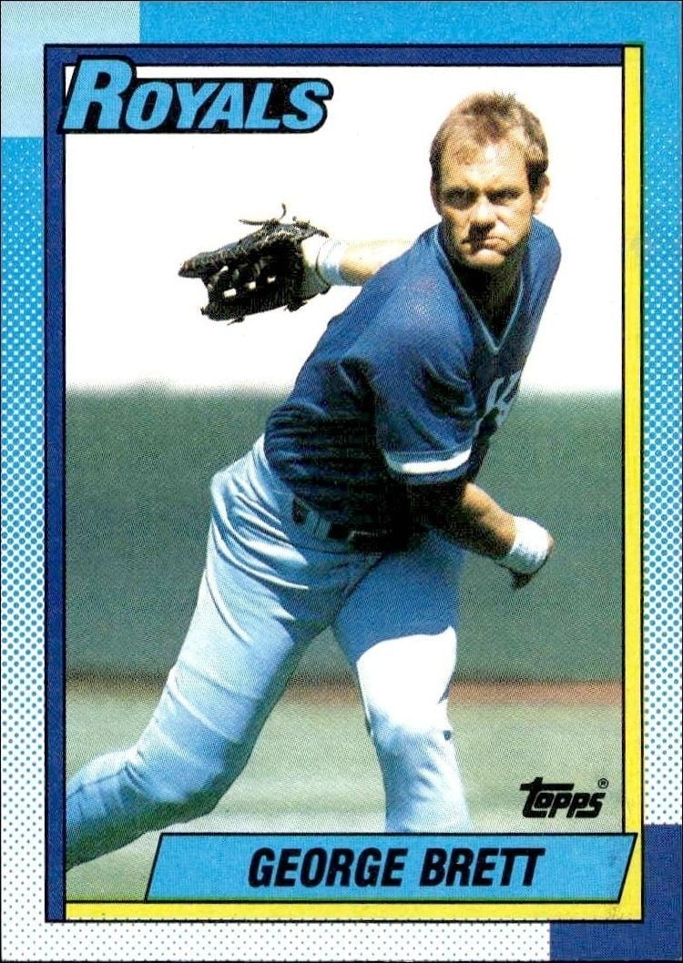 George Brett 1990 Topps #60 Baseball Trading Card - Front 1990 Topps George Brett #60 baseball trading card front