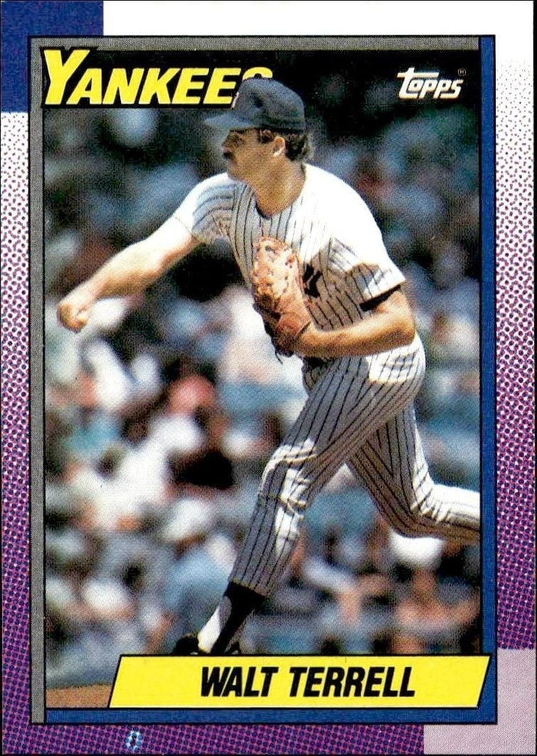 Walt Terrell 1990 Topps #611 Baseball Trading Card - Front 1990 Topps Walt Terrell #611 baseball trading card front