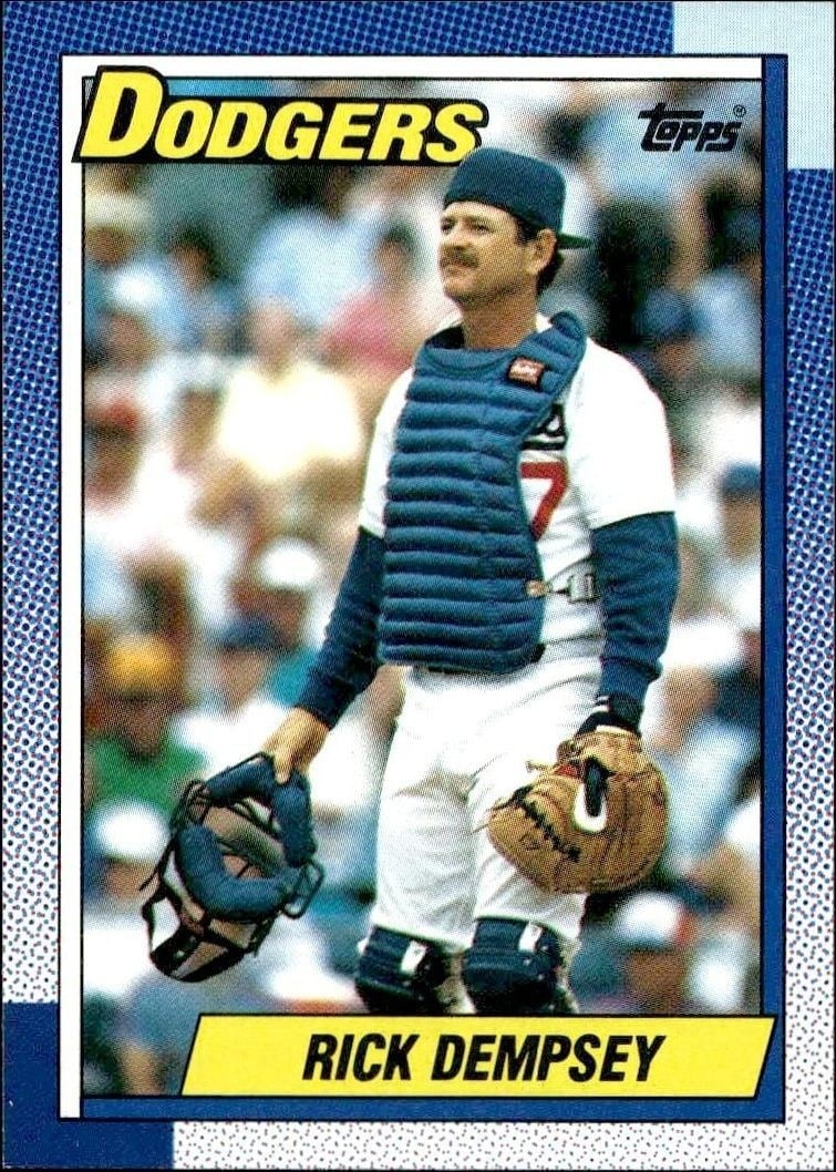 Rick Dempsey 1990 Topps #736 Baseball Trading Card - Front 1990 Topps Rick Dempsey #736 baseball trading card front