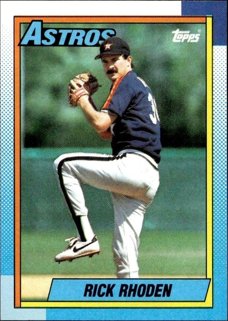 Rick Rhoden 1990 Topps #588 Baseball Trading Card - Front 1990 Topps Rick Rhoden #588 baseball trading card front