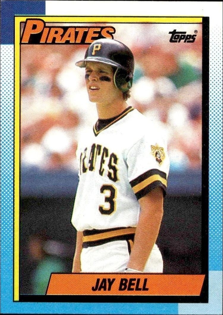 Jay Bell 1990 Topps #523 Baseball Trading Card - Front 1990 Topps Jay Bell #523 baseball trading card front