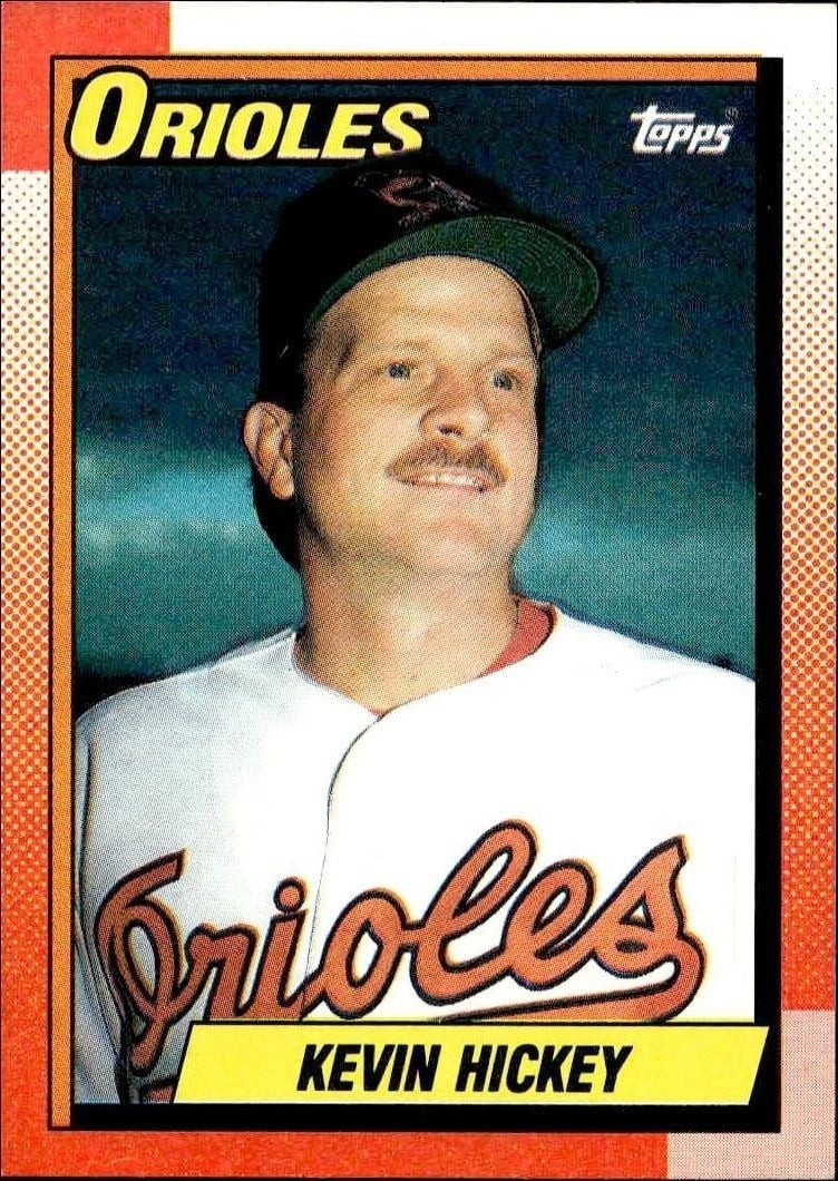 Kevin Hickey 1990 Topps #546 Baseball Trading Card - Front 1990 Topps Kevin Hickey #546 baseball trading card front