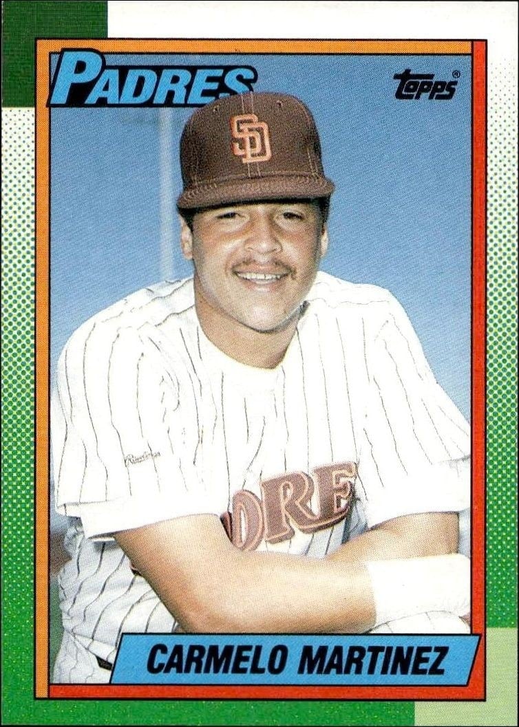 Carmelo Martinez 1990 Topps #686 Baseball Trading Card - Front 1990 Topps Carmelo Martinez #686 baseball trading card front