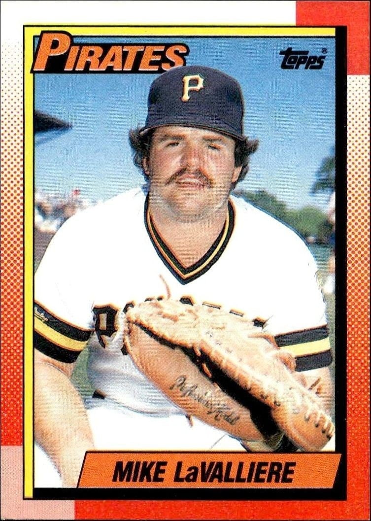 Mike LaValliere 1990 Topps #478 Baseball Trading Card - Front 1990 Topps Mike LaValliere #478 baseball trading card front