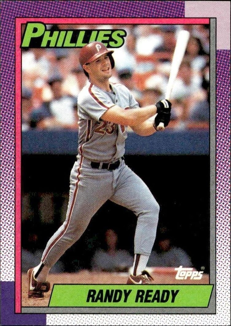 Randy Ready 1990 Topps #356 Baseball Trading Card - Front 1990 Topps Randy Ready #356 baseball trading card front